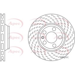 Brake Disc APEC DSK2311 OE Ref 95535140251