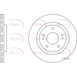 Brake Disc APEC DSK2356 OE Ref MR334996