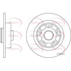Brake Disc APEC DSK2378 OE Ref 7701713008