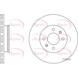 Brake Disc APEC DSK2412 OE Ref 517121C050 APEC