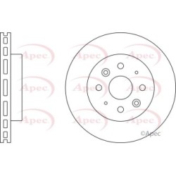 Brake Disc APEC DSK2440 OE Ref 51712FD300