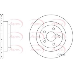 Brake Disc APEC DSK2456 OE Ref 26310AA150