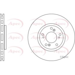 Brake Disc APEC DSK2464 OE Ref 45251S2AG00