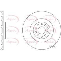 Brake Disc APEC DSK2473 OE Ref 1K0615301M