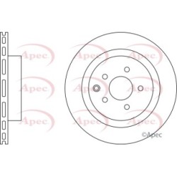 Brake Disc APEC DSK2501 OE Ref 43206CD000