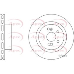 Brake Disc APEC DSK2504 OE Ref 7701210178