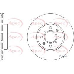Brake Disc APEC DSK2505 OE Ref 5531162J00