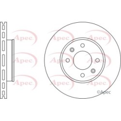 Brake Disc APEC DSK2511 OE Ref 517121G000