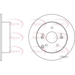 Brake Disc APEC DSK2548 OE Ref 584111D000