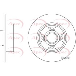 Brake Disc APEC DSK2550 OE Ref 7701207823