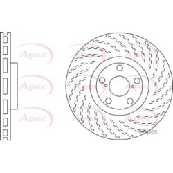 Brake Disc APEC DSK2556 OE Ref 4351230371