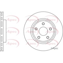Brake Disc APEC DSK2561 OE Ref 52089269AB
