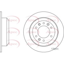 Brake Disc APEC DSK2564 OE Ref 584114D000
