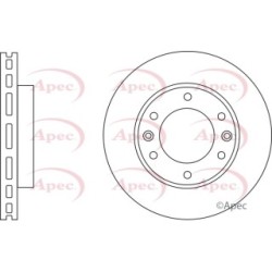 Brake Disc APEC DSK2565 OE Ref 517124D200