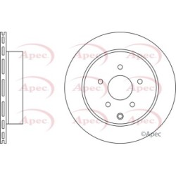 Brake Disc APEC DSK2568 OE Ref 43206EG000