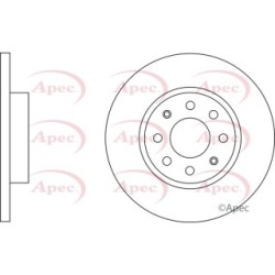 Brake Disc APEC DSK2569 OE Ref 55700918