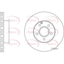 Brake Disc APEC DSK2585 OE Ref 2044210012