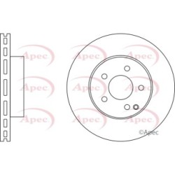 Brake Disc APEC DSK2589 OE Ref 2044212512