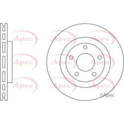 Brake Disc APEC DSK2638 OE Ref 4615A075