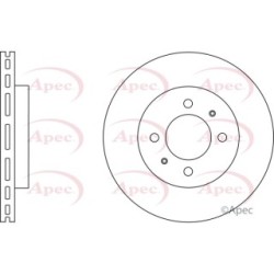 Brake Disc APEC DSK2642 OE Ref 43512B1030