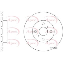 Brake Disc APEC DSK2646 OE Ref 4351274010