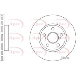 Brake Disc APEC DSK2740 OE Ref 4351247030