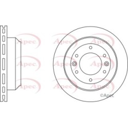 Brake Disc APEC DSK2787 OE Ref 584114H300