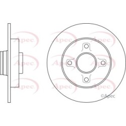 Brake Disc APEC DSK2812 OE Ref 424919
