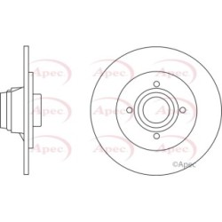 Brake Disc APEC DSK2813 OE Ref 7700829553