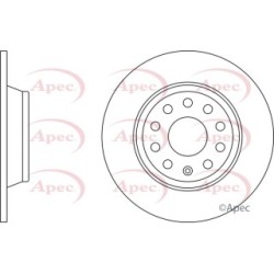 Brake Disc APEC DSK2820 OE Ref 1K0615601M