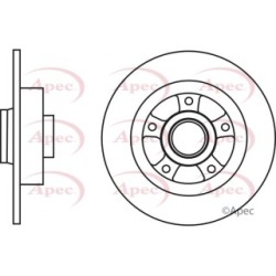 Brake Disc APEC DSK2821 OE Ref 432000007R