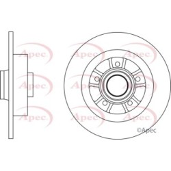 Brake Disc APEC DSK2824 OE Ref 7701208850