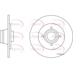 Brake Disc APEC DSK2826 OE Ref 7700805148