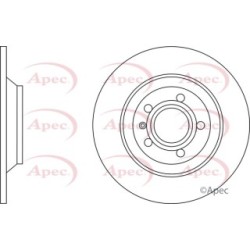 Brake Disc APEC DSK2854 OE Ref 4F0615601G