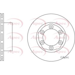 Brake Disc APEC DSK2908 OE Ref MB295971 APEC