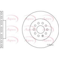 Brake Disc APEC DSK2951 OE Ref 1K0615301AJ