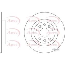 Brake Disc APEC DSK3131 OE Ref 1642776480