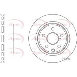 Brake Disc APEC DSK3165 OE Ref 26700SG000