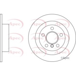 Brake Disc APEC DSK3206 OE Ref 34212457091