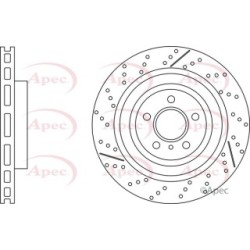 Brake Disc APEC DSK3238 OE Ref A1664230512 APEC