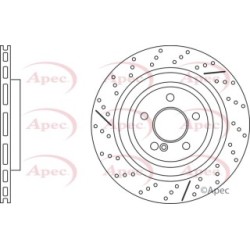 Brake Disc APEC DSK3278 OE Ref A1724230112