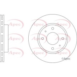 Brake Disc APEC DSK3299 OE Ref MR510742 APEC