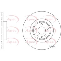 Brake Disc APEC DSK3300 OE Ref 4G0615301N
