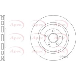 Brake Disc APEC DSK3306 OE Ref 95B615601D