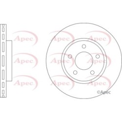 Brake Disc APEC DSK3412 OE Ref 13517846