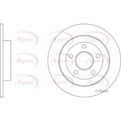 Brake Disc APEC DSK3491 OE Ref 42510TGHA00 APEC