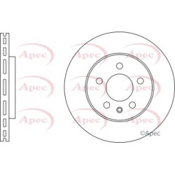 Brake Disc APEC DSK3515 OE Ref 1S0615301K