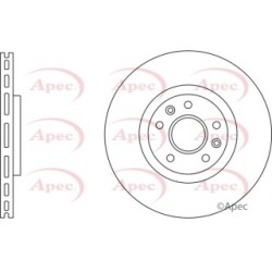 Brake Disc APEC DSK3857 OE Ref 58411D4750