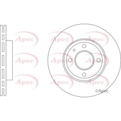 Brake Disc APEC DSK4147 OE Ref 435120H030 APEC