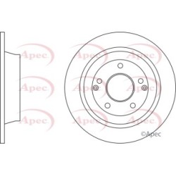 Brake Disc APEC DSK4163 OE Ref 440A09225R APEC